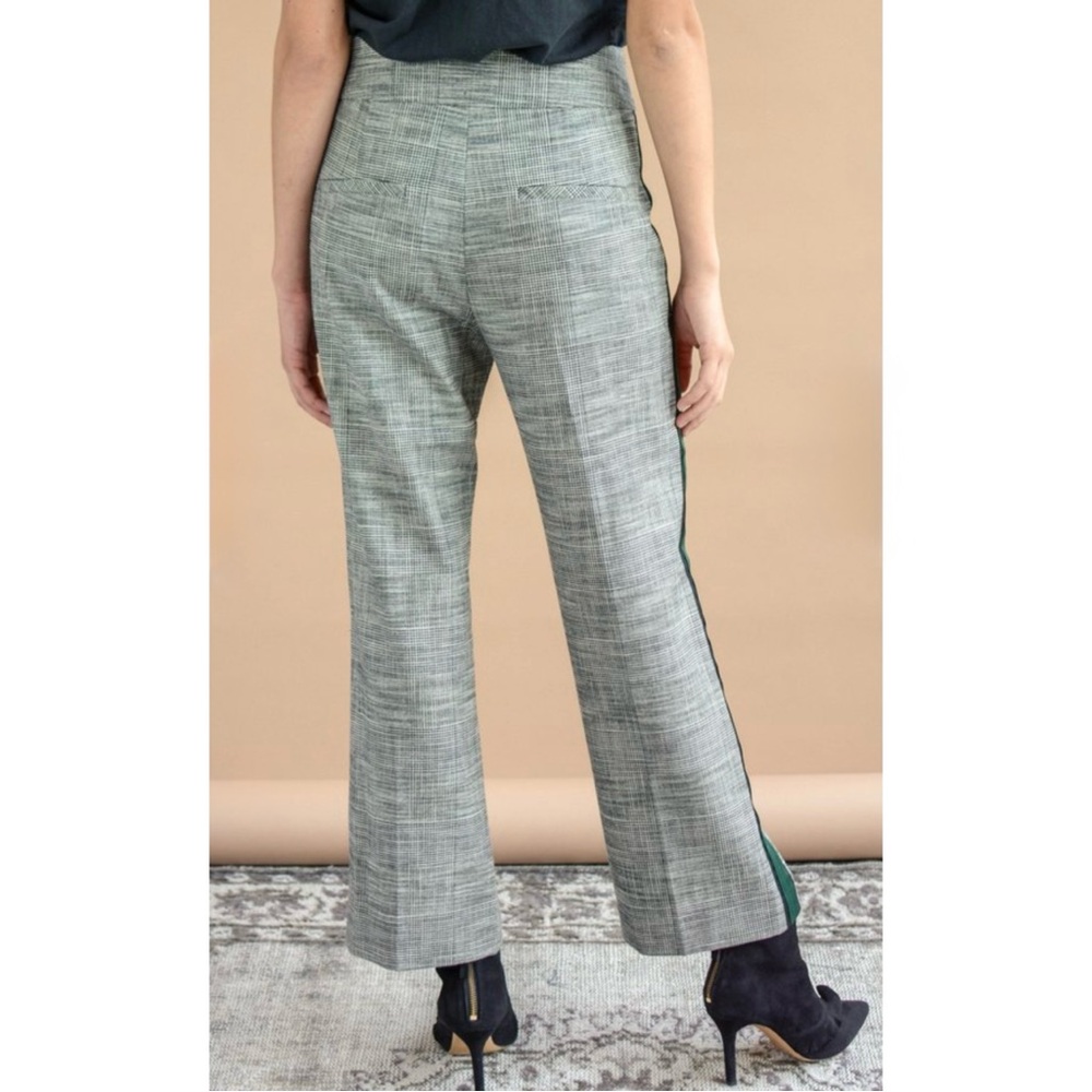 VERONICA BEARD | $395 Cormac Glen Plaid Cropped Trouser in Grey Motif, Size 6 - Picture 4 of 13